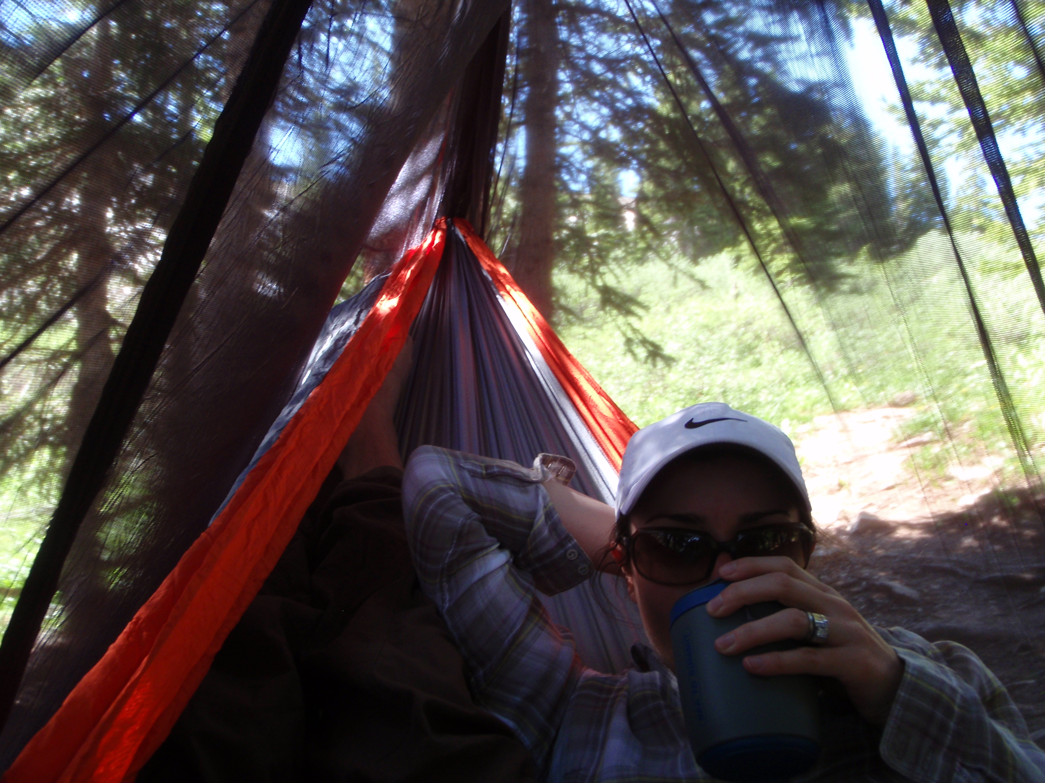 backpacking Conundrum Hotsprings, tea in the hammock, backpacking comfortably