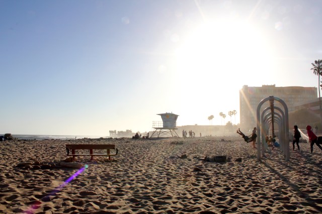 pacific, ca, california, swingset, playground