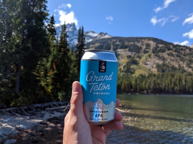 grand teton brewing, grand teton pale ale, grand teton beer, beach beer, pack it in pack it out, picnic, beach picnic