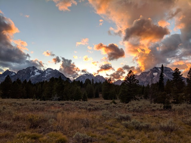wyoming sunset, grand teton national park, dusk, mordor