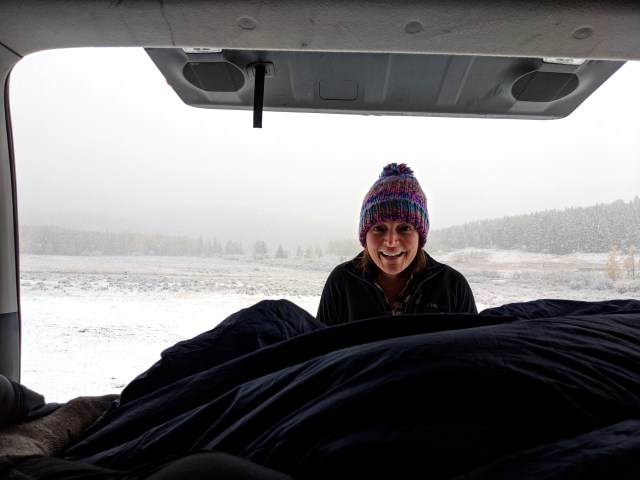 fall snow, camping in the snow, winter camping, snow storm, 4runner camping, 4runner camper