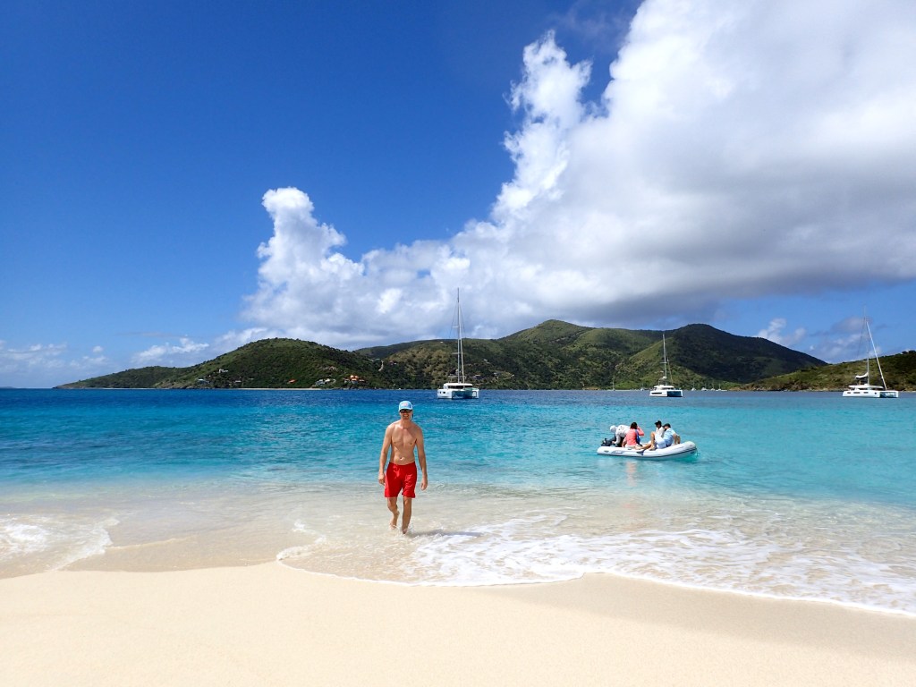 sandy spit bvi, deserted island bvi, sailing bvi, catamaran bvi